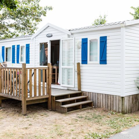 Stacaravan 6 personen - Mobile-home | Klassiek | 3 Slaapkamers | 6 Pers. | Terras met verhoogd dak, niet overdekt | TV