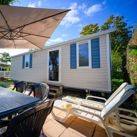 Stacaravan 4 personen - LOISIR CONFORT 2 sl.k. 4 pers. - 25m2 - terras met parasol