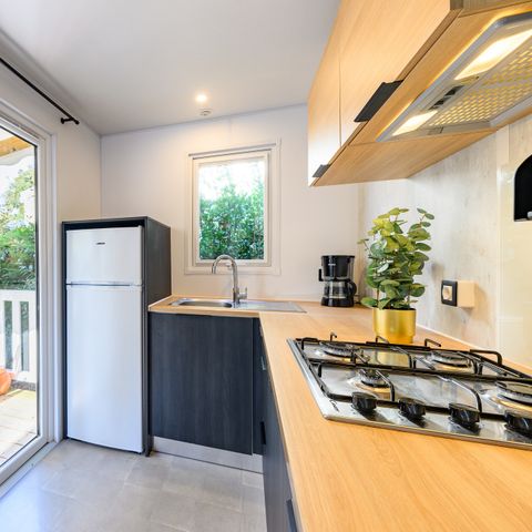Stacaravan 5 personen - COTTAGE CONFORT 2 sl.k. 4/5 pers. - 30m2 - overdekt terras