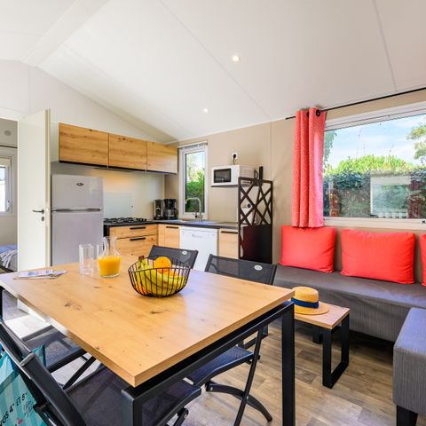 Stacaravan 4 personen - SIGNATURE PRESTIGE 2 sl.k. 4 pers. - 34m2 - overdekt terras