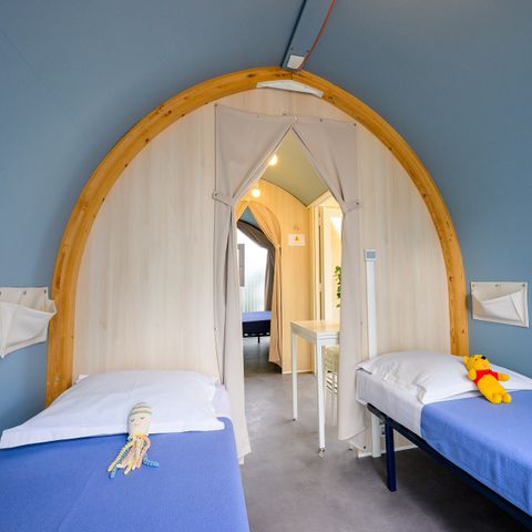 Safaritent 4 personen - D/ COCO SWEET-TENT met 2 slaapkamers – 16 m² – Zeilluifel voor 4 personen