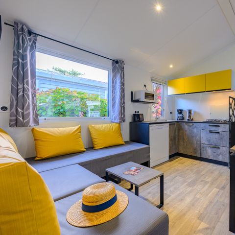 Stacaravan 8 personen - D/ SIGNATURE PRESTIGE 4 slaapkamers. 8 pers. - 40m2 - overdekt terras