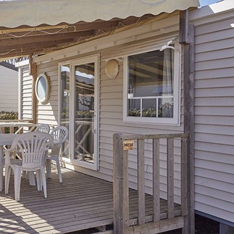 Stacaravan 6 personen - Homair stacaravans op camping La Guyonnière Premium Azure | 3 slaapkamers | 6 pers | Verhoogd terras | Airconditioning
