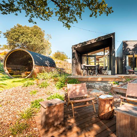 Tiny House 5 personen - Wild Spirit 2 kamers - 60m² - TV -CLIM - LV - SH + SAUNA + NORDISCH BAD