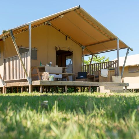 Safaritent 6 personen - Woody Lodge, Airconditioning - 3 slaapkamers