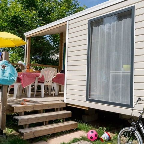 Stacaravan 6 personen - Stacaravan | Comfort | 2 Slaapkamers | 4/6 Personen | Enkel terras | Airconditioning | TV