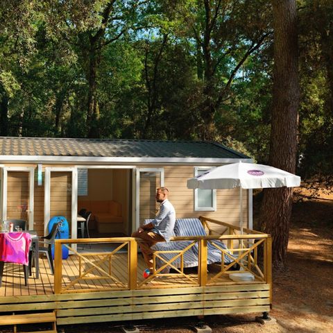 Stacaravan 5 personen - Vakantiehuis Océan TV Wifi - 2 Slaapkamers - 4/5 personen