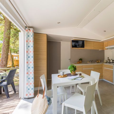 Stacaravan 6 personen - Cottage Famille TV Wifi - 3 slaapkamers - 6 slaapplaatsen