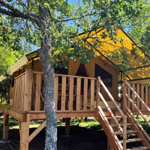 Glampingtent 5 personen - 3 kamers 5 personen zonder sanitair