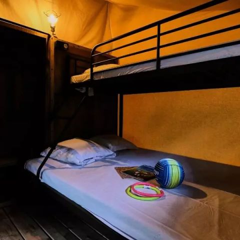 Safaritent 5 personen - Lodge Tent Gezellig 3 Kamers 5 Personen Zonder Sanitair