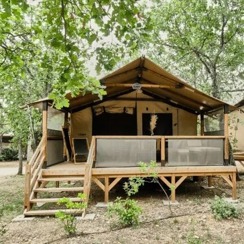 Safaritent 5 personen - Lodge Tent Gezellig 3 Kamers 5 Personen Zonder Sanitair