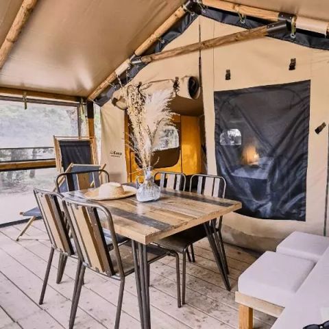 Safaritent 5 personen - Lodge Tent Gezellig 3 Kamers 5 Personen Zonder Sanitair