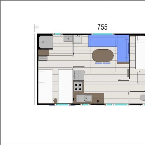 Stacaravan 4 personen - COMFORT 27SQM