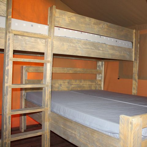 Tent 5 personen - HOUTEN zonder sanitair