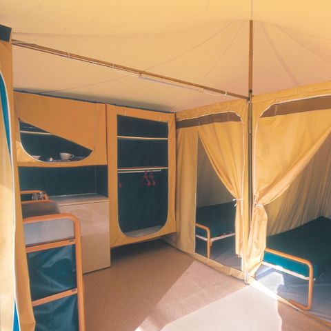 Glampingtent 5 personen - Bungalow Toilé Confort 25 m² 2 kamers + terras 15m² 5 pers