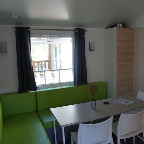 Stacaravan 7 personen - Stacaravan Standard 32 m² 3 kamers + terras 12m² halfoverdekt (9m²) 6/7 pers