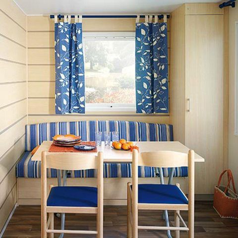 Stacaravan 2 personen - Stacaravan Standaard 21m² 1 kamer + terras 12m² halfoverdekt (9m²) 2 pers
