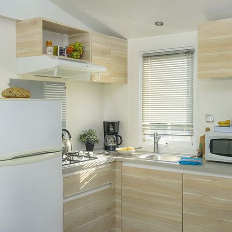 Stacaravan 4 personen - Stacaravan | Classic | 2 slaapkamers | 4 pers. | Terras met overkapping, niet overdekt | Airconditioning.