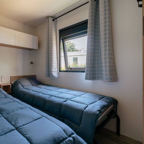 Stacaravan 6 personen - Stacaravan | Premium | 3 slaapkamers | 6 pers. | Terras Lounge | Air-con.