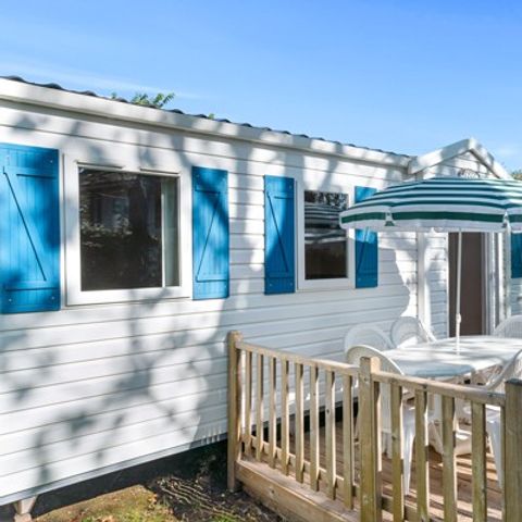 Stacaravan 4 personen - Stacaravan | Classic XL | 2 slaapkamers | 4 pers. | Overdekt verhoogd terras | Airconditioning.
