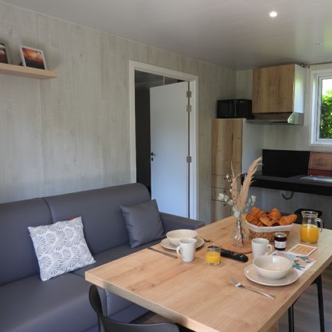 Stacaravan 4 personen - MOBIWOOD 40 PMR - 2 Slaapkamers