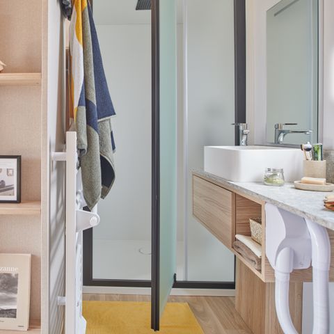 Stacaravan 2 personen - Sunêlia Luxe TAOS S2 2 pers. 1 slaapkamer. 1 badkamer. met of zonder privé jacuzzi