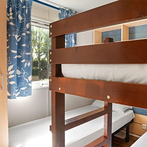 Stacaravan 6 personen - Comfort XL | 2 Slaapkamers | 4/6 Pers. | Verhoogd terras | Airconditioning.