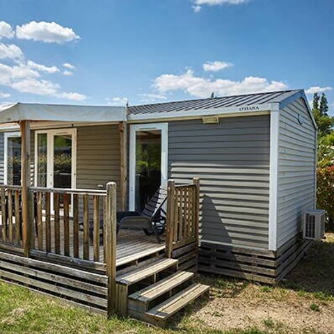 Stacaravan 4 personen - Comfort | 2 Slaapkamers | 4 Pers | Verhoogd terras | Airconditioning | TV