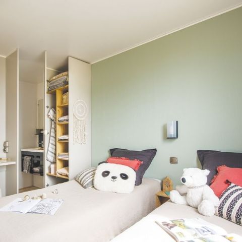 Stacaravan 6 personen - Premium 6 personen 2 slaapkamers 2sdb