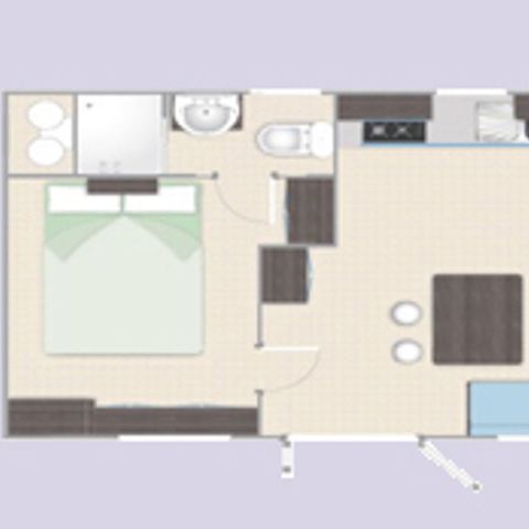 Stacaravan 4 personen - STACARAVAN HAPPY PREMIUM