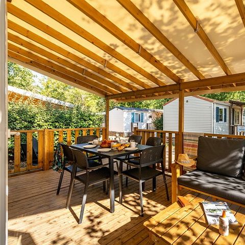 Stacaravan 6 personen - Mobile-home | Comfort | 3 Slaapkamers | 6 Pers. | Terras Lounge | Klimaat.