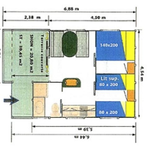 Chalet 5 personen - STANDAARD CLUB 3