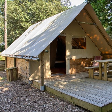 Glampingtent 4 personen - Amazonehut (zonder sanitair)