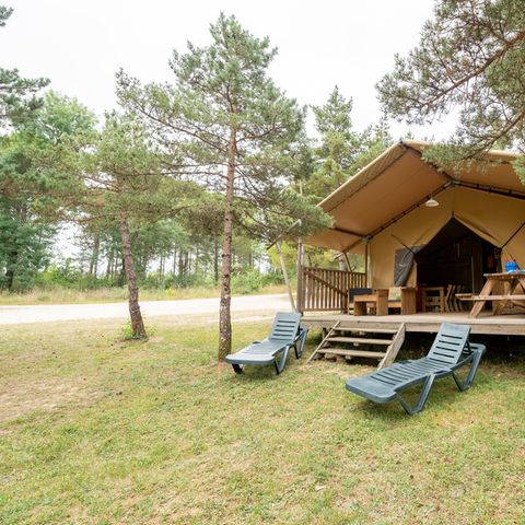 LODGE 6 personen - Ciela Nature Lodge tent - 3 slaapkamers - Ingerichte keuken - Badkamer