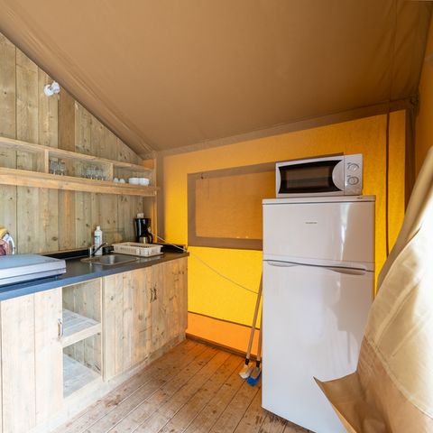 LODGE 6 personen - Ciela Nature Lodge tent - 3 slaapkamers - Ingerichte keuken - Badkamer