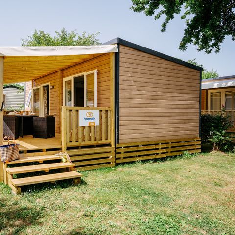 Stacaravan 6 personen - Premium | 2 Slaapkamers | 4/6 Pers. | Terras Lounge | Air-con.