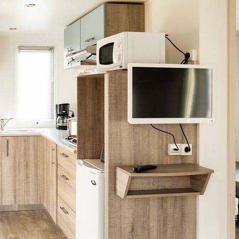 Stacaravan 6 personen - Mobile-home | Comfort | 2 slaapkamers | 4/6 pers. | Verhoogd terras | Airconditioning | TV