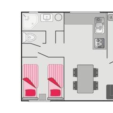 Appartement 6 personen - Flat | 2 slaapkamers | 4/6 personen | Airconditioning | TV