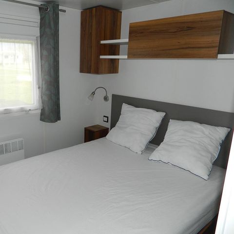 Stacaravan 6 personen - Premium stacaravan 38 m² (2 slaapkamers) + terras – uitzicht op zee, 4/6 personen