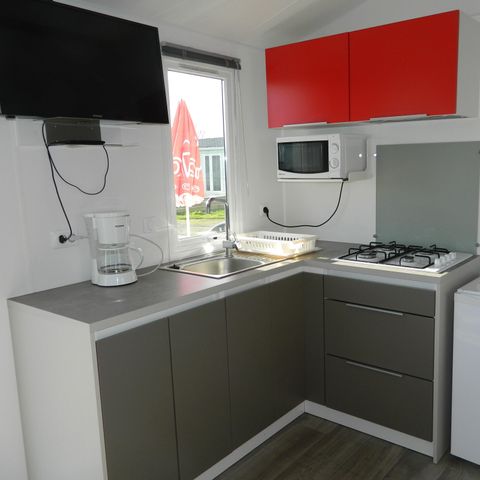 Stacaravan 6 personen - Stacaravan Comfort 25 tot 36 m² (2 slaapkamers) + terras, 4/6 personen