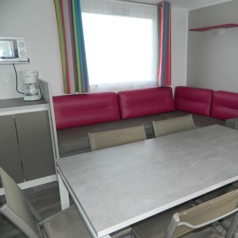Stacaravan 8 personen - Comfort-stacaravan van 28 tot 35 m² (3 slaapkamers) + terras met uitzicht op zee, voor 6 tot 8 personen