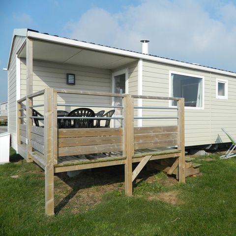 Stacaravan 8 personen - 28 tot - 35 m² - 3 slaapkamers - Terras met uitzicht op zee - Voor - 6 tot
