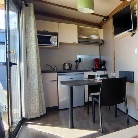 Chalet 4 personen - Premium Nature-chalet 20 m² (1 slaapkamer) + terras, 2/4 personen