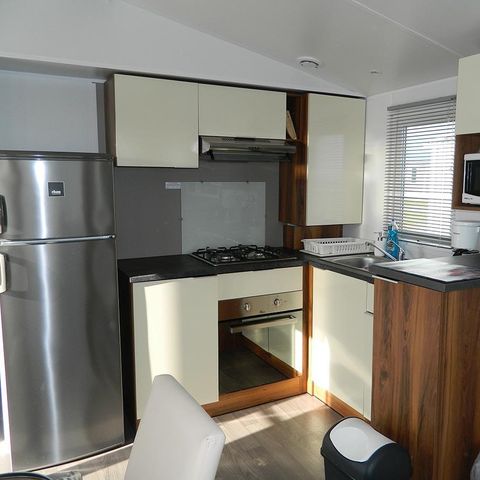 Stacaravan 6 personen - PREMIUM 38m² (2 kamers) + Terras - Zicht op zee + Toegang zeefiets