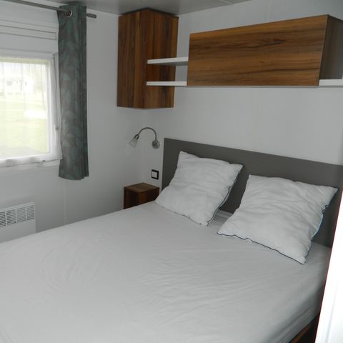 Stacaravan 6 personen - PREMIUM 38m² (2 kamers) + Terras - Zicht op zee + Toegang zeefiets