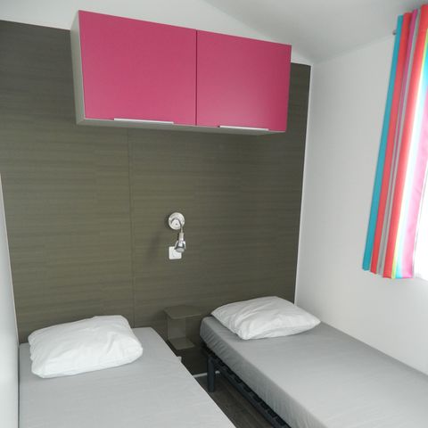Stacaravan 8 personen - PREMIUM 36m² (3 kamers) + Terras - Zicht op zee