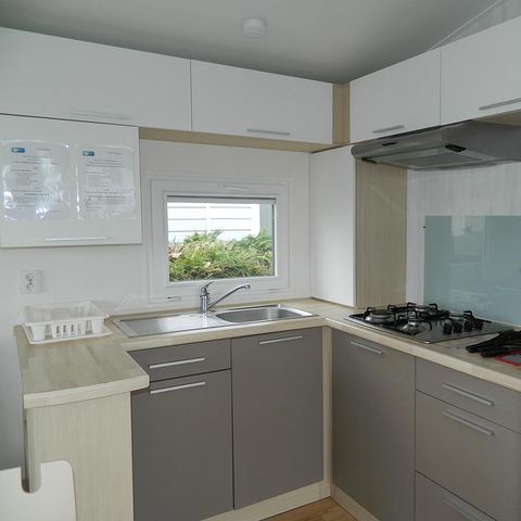 Stacaravan 6 personen - Standaard stacaravan van 32 m² (2 slaapkamers) + terras, voor 4/6 personen