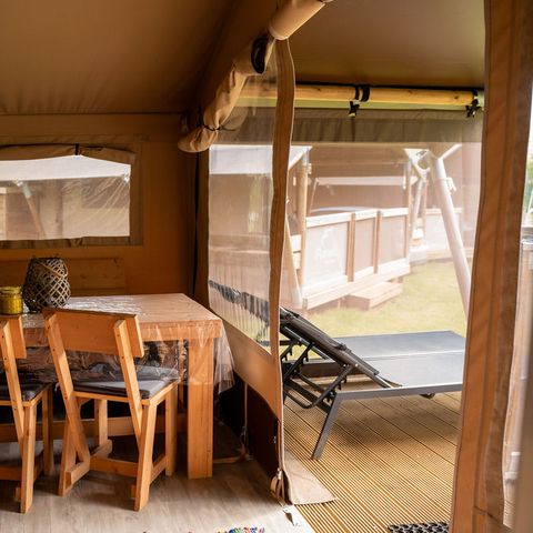 Safaritent 5 personen - incl. sanitair