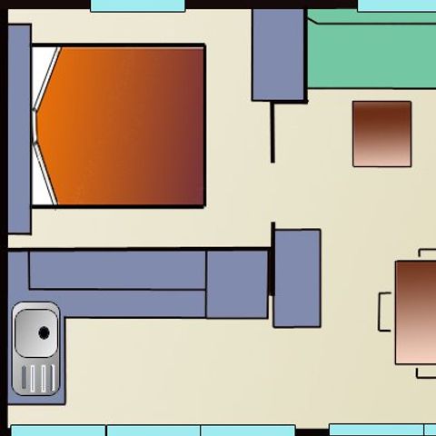 Stacaravan 6 personen - Vrije tijd Comfort