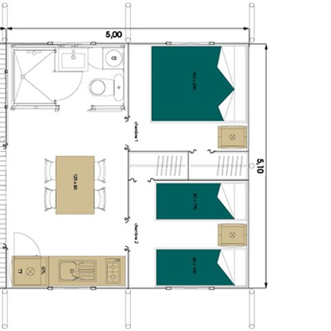 Safaritent 5 personen - BIRDYLODGE